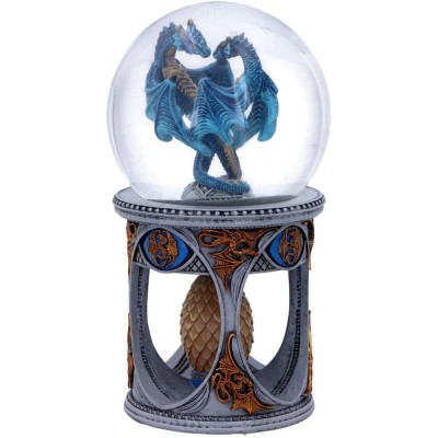 NEMESIS NOW ANNE STOKES DRAGON HEART SNOW GLOBE FIGURE