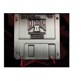 DOOM II COMMEMORATIVE FLOPPY DISC ANTIQUE SILVER EDITION REPLICA FANATTIK
