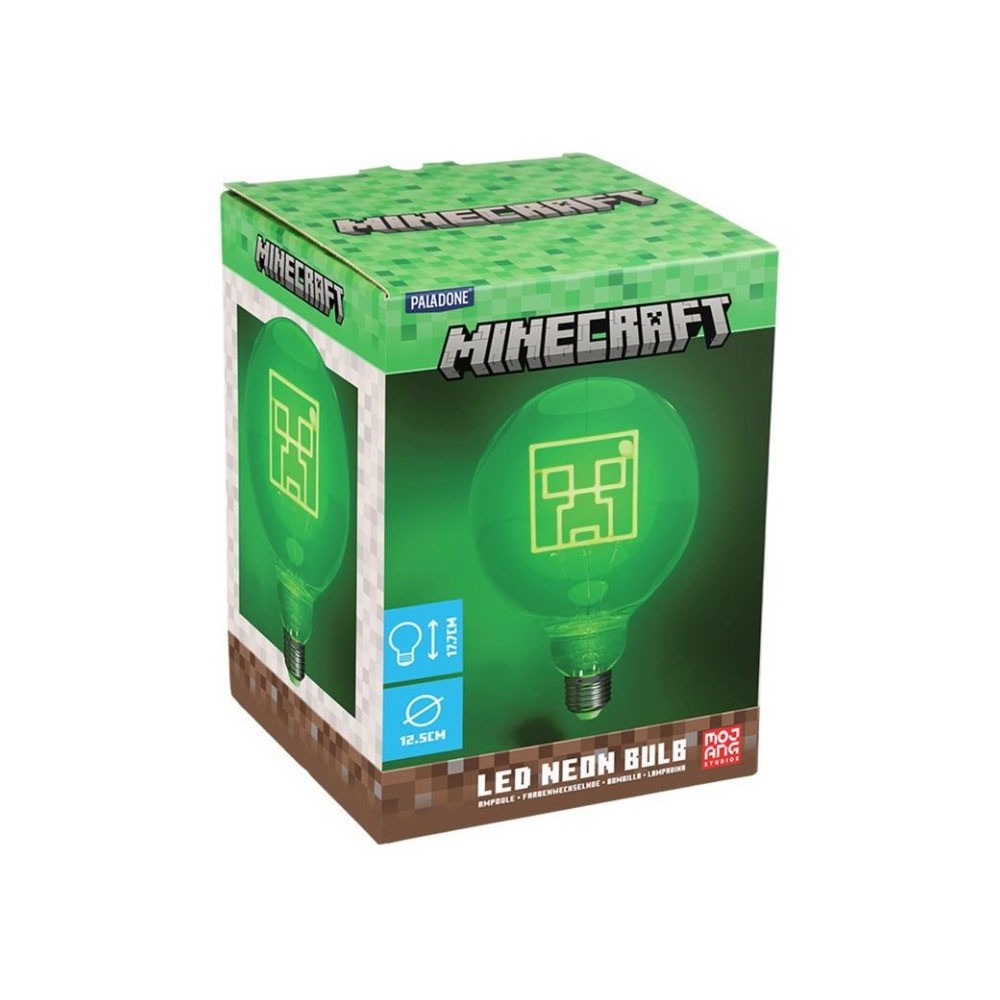 MINECRAFT CREEPER LED NEON BULB LAMPADINA PALADONE PRODUCTS