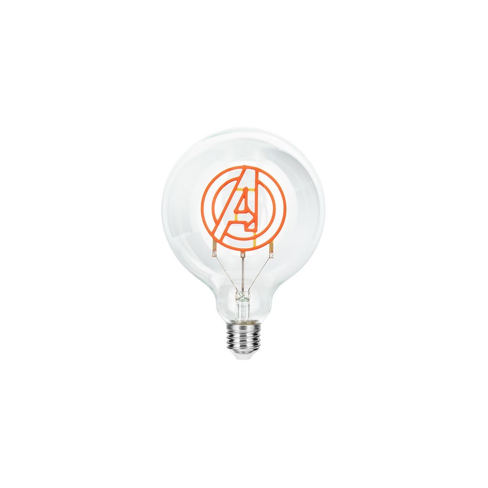 MARVEL AVENGERS LOGO LED NEON BULB LAMPADINA PALADONE PRODUCTS