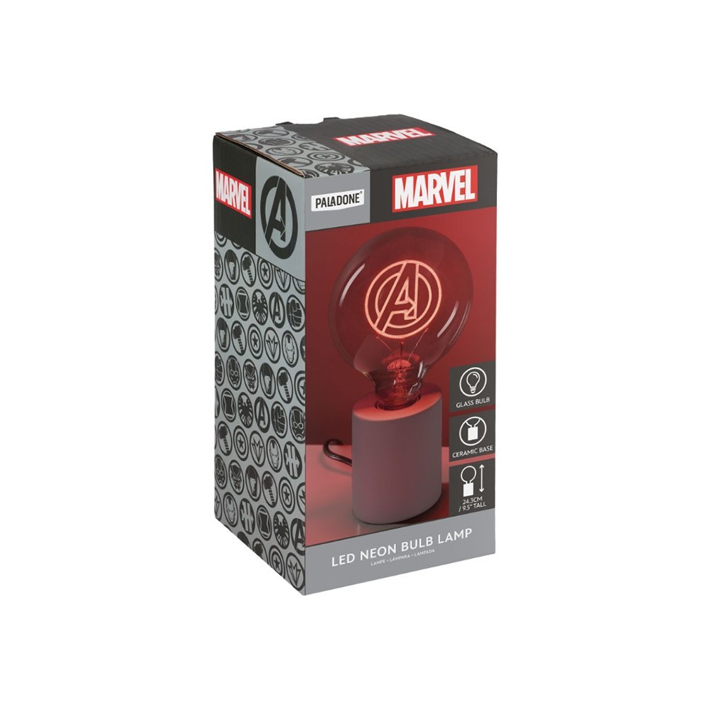 MARVEL AVENGERS LOGO LED NEON BULB LAMP LAMPADA PALADONE PRODUCTS