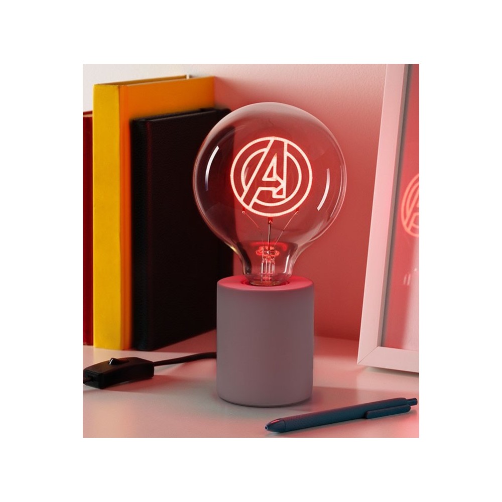 MARVEL AVENGERS LOGO LED NEON BULB LAMP LAMPADA PALADONE PRODUCTS