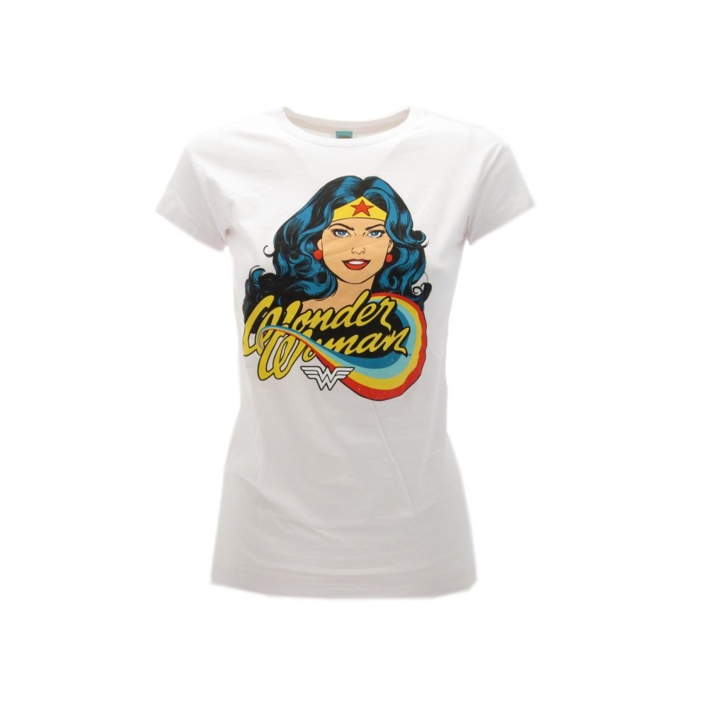 MAGLIA T SHIRT DONNA WONDER WOMAN BIANCA