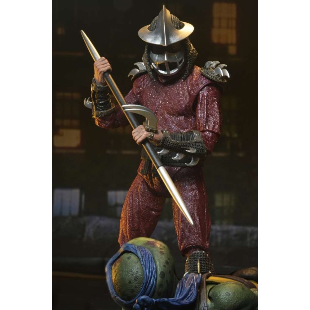 NECA TMNT NINJA TURTLES 1990 MOVIE LEONARDO VS SHREDDER ACTION FIGURE