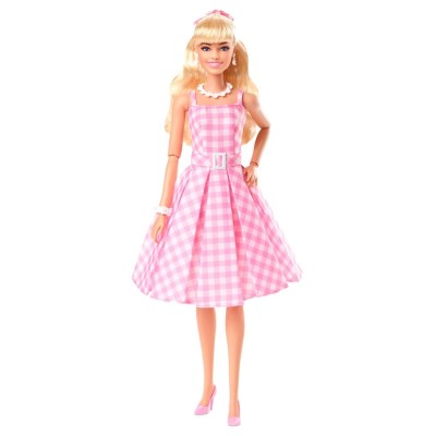 BARBIE THE MOVIE BARBIE IN PINK GINGHAM DRESS DOLL ACTION FIGURE MATTEL