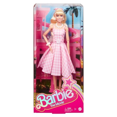 BARBIE THE MOVIE BARBIE IN PINK GINGHAM DRESS DOLL ACTION FIGURE MATTEL