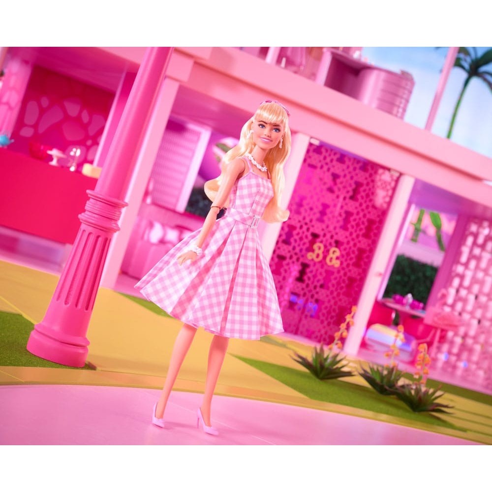 BARBIE THE MOVIE BARBIE IN PINK GINGHAM DRESS DOLL ACTION FIGURE MATTEL