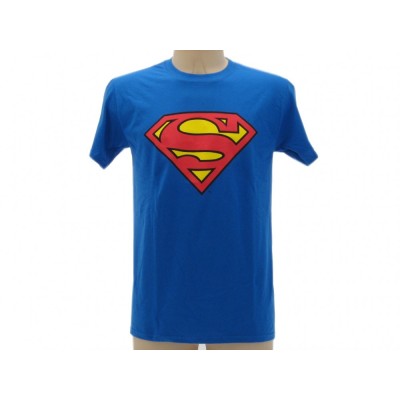 MAGLIA T SHIRT SUPERMAN LOGO BLU ROYAL