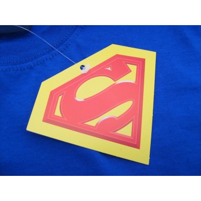 MAGLIA T SHIRT DONNA SUPERMAN LOGO BLU ROYAL