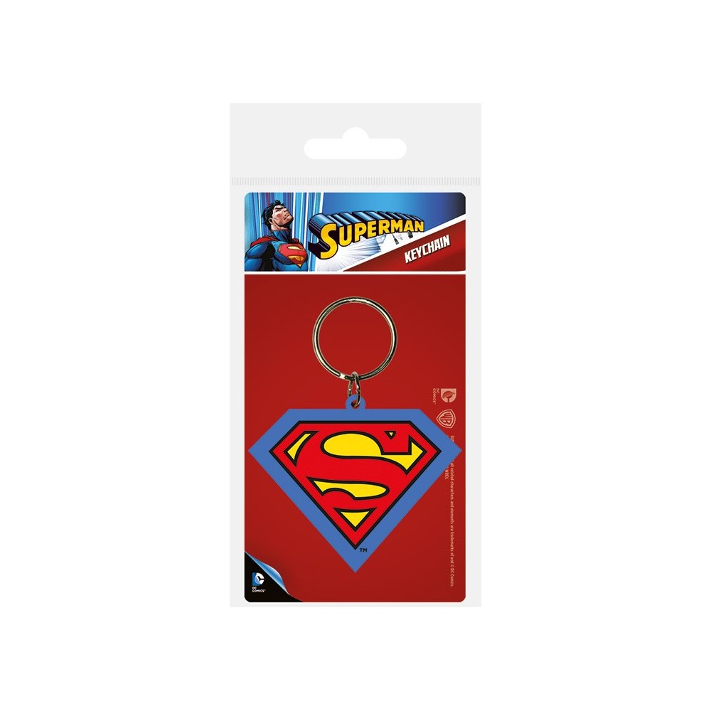 PYRAMID INTERNATIONAL SUPERMAN SHIELD PVC KEYCHAIN KEYRING