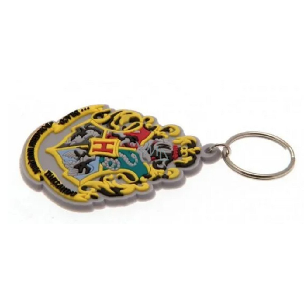 HARRY POTTER HOGWARTS CREST RUBBER KEYCHAIN PORTACHIAVI IN GOMMA PYRAMID INTERNATIONAL