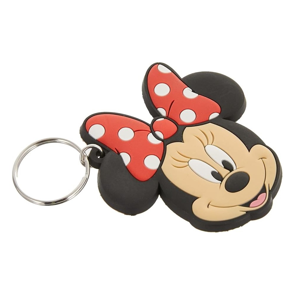 PYRAMID INTERNATIONAL DISNEY MINNIE MOUSE HEAD RUBBER KEYCHAIN