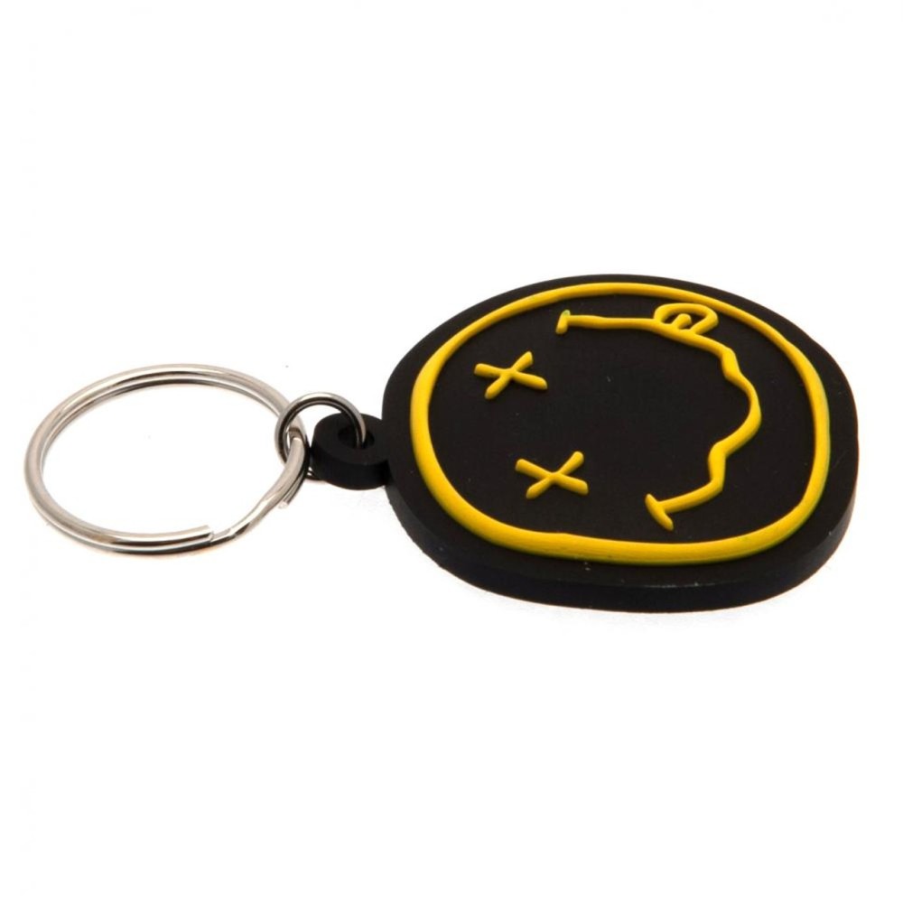 PYRAMID INTERNATIONAL NIRVANA SMILEY RUBBER KEYCHAIN