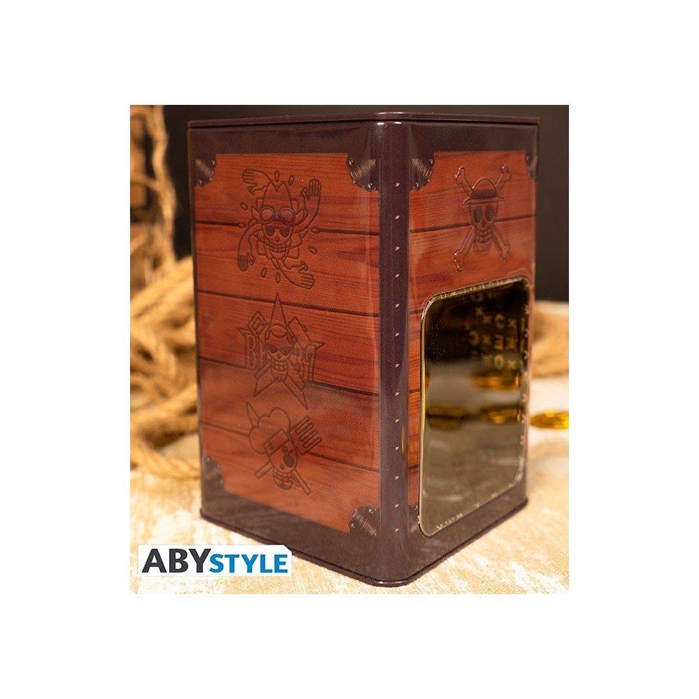ONE PIECE STRAWHAT SALVADANAIO BOX IN METALLO ABYSTYLE