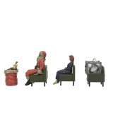 BEETLEJUICE 2 WAITING ROOM 1 SET 3-PACK STATUA FIGURE NECA