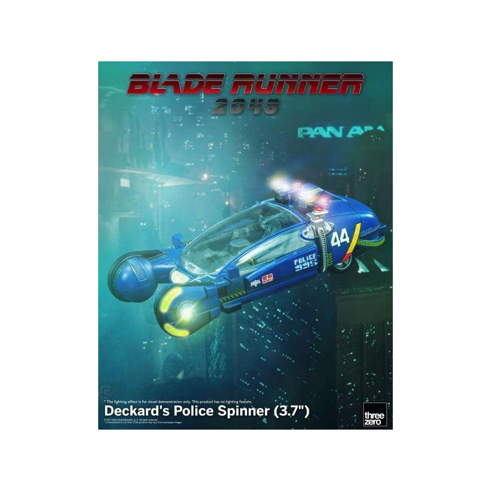 BLADE RUNNER 2049 DECKARD'S POLICE SPINNER DIE CAST 10CM FIGURE THREEZERO