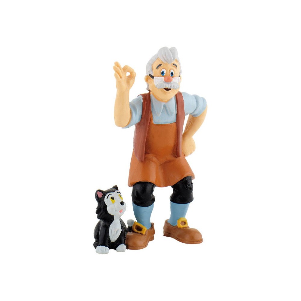 BULLYLAND DISNEY PINOCCHIO GEPPETTO AND FIGARO MINI FIGURE