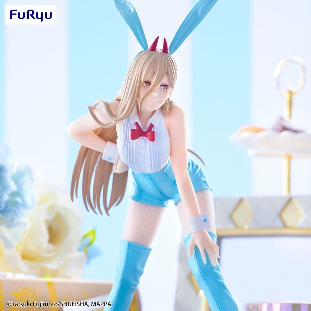 FURYU CHAINSAW MAN POWER BICUTE BUNNIES LIGHT BLUE VER. FIGURE PVC STATUE