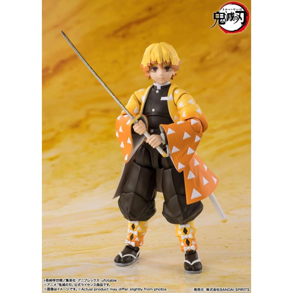 BANDAI DEMON SLAYER S.H. FIGUARTS ZENITSU AGATSUMA ACTION FIGURE