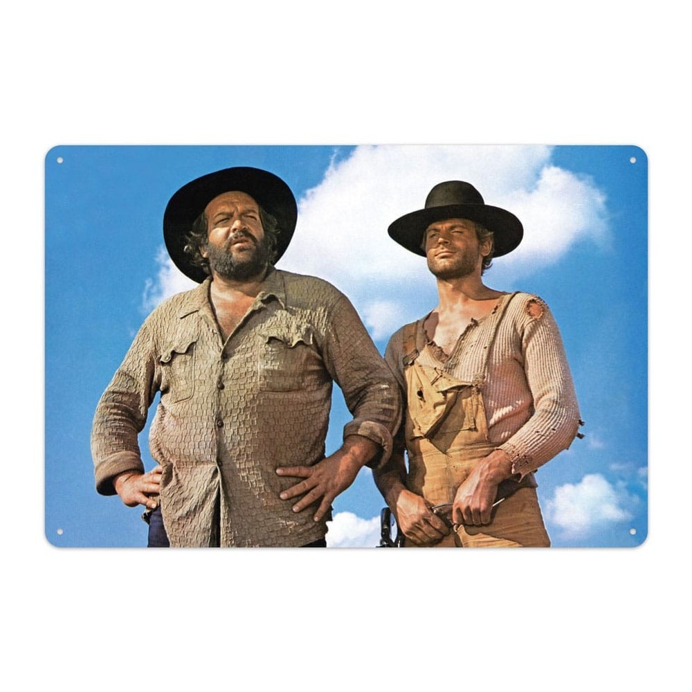 Blechwaren Fabrik Braunschweig BUD SPENCER AND TERENCE HILL SKY METAL TIN SIGN 30X20CM