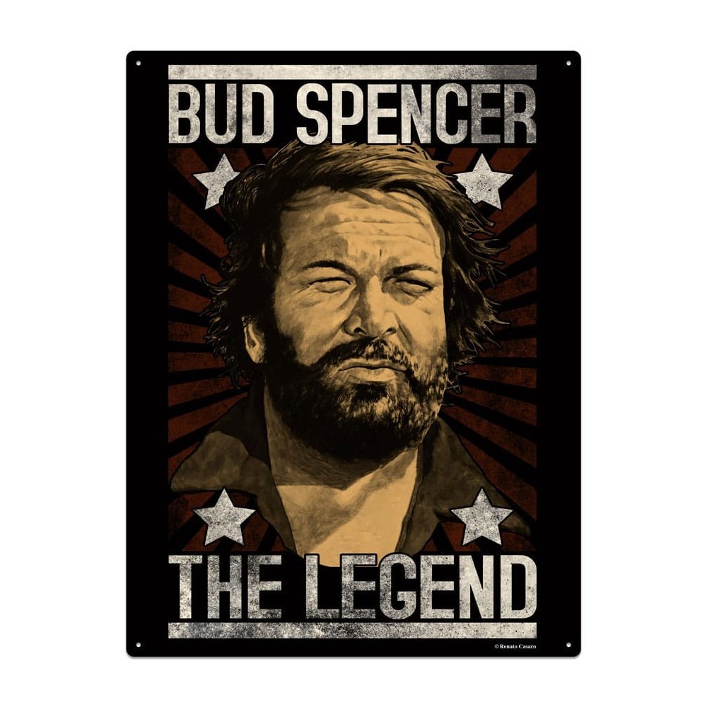 Blechwaren Fabrik Braunschweig BUD SPENCER THE LEGEND METAL TIN SIGN 30X40CM