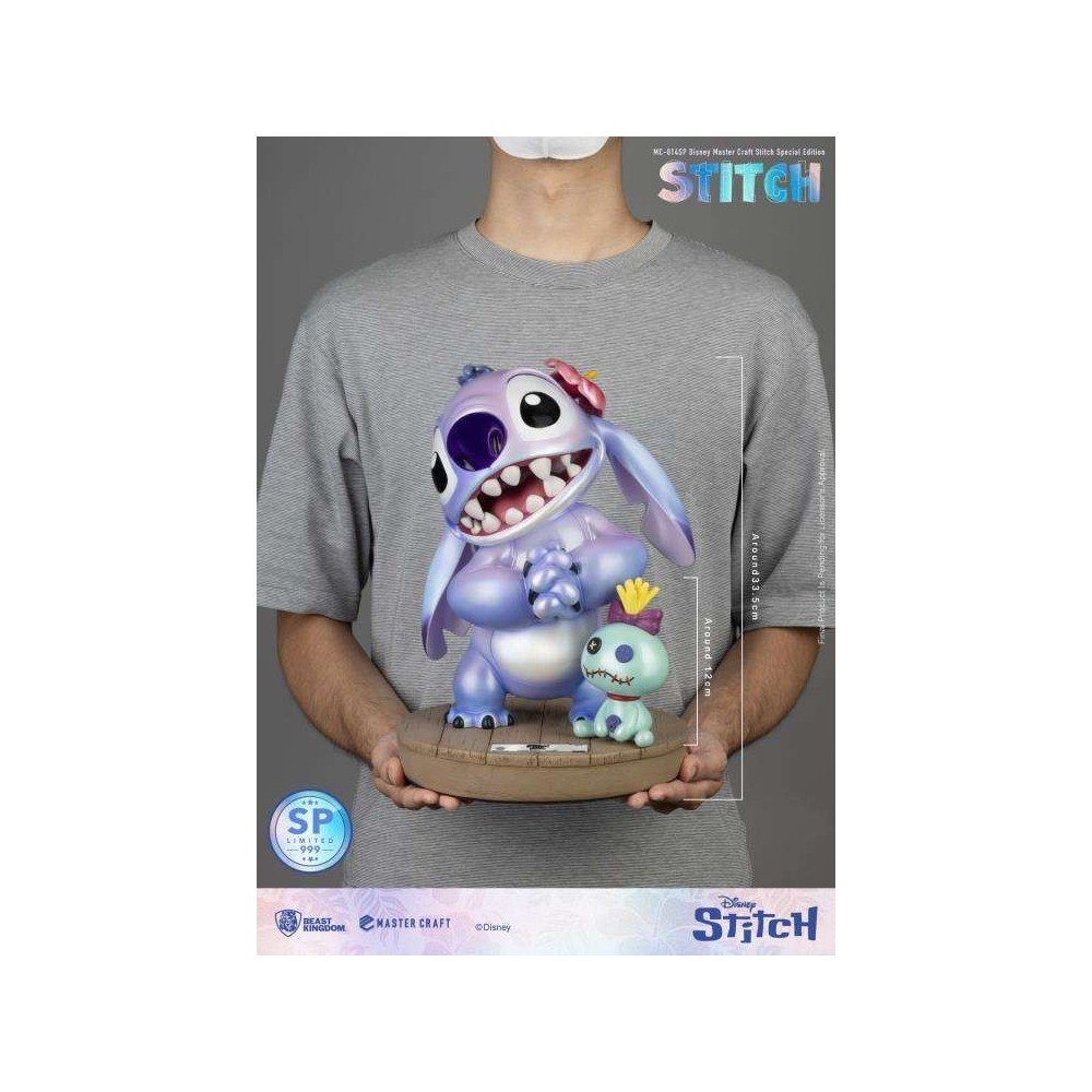 DISNEY STITCH SPECIAL EDITION MASTER CRAFT STATUA 34CM IN RESINA FIGURE BEAST KINGDOM