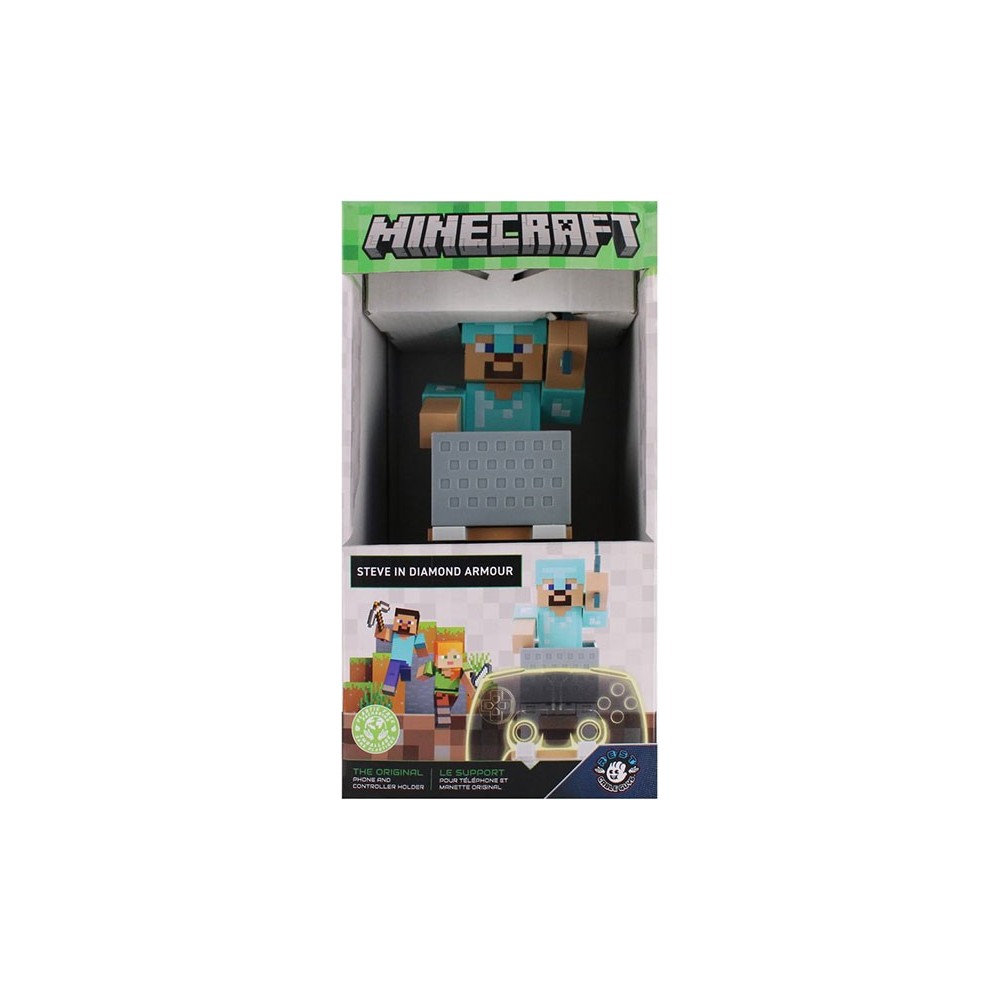 MINECRAFT CABLE GUY STEVE IN DIAMOND ARMOR STATUA 21CM FIGURE EXQUISITE GAMING