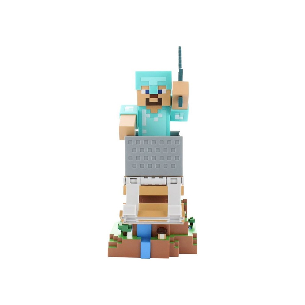 MINECRAFT CABLE GUY STEVE IN DIAMOND ARMOR STATUA 21CM FIGURE EXQUISITE GAMING
