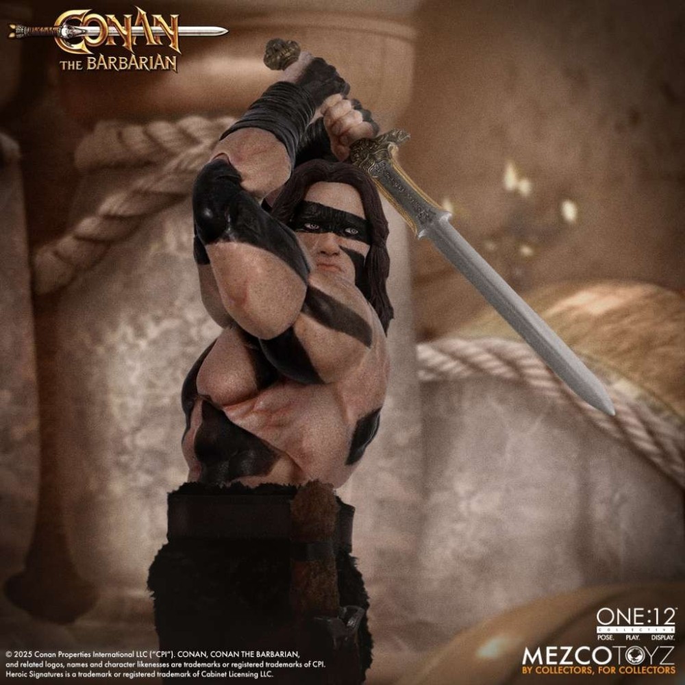 MEZCO TOYS CONAN THE BARBARIAN 1982 WAR PAINT EDITION VERSION ONE:12 16CM ACTION FIGURE