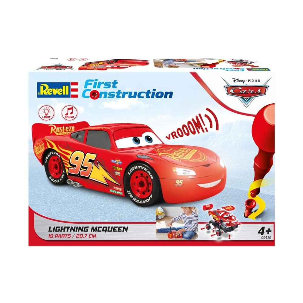 DISNEY CARS LIGHTNING MCQUEEN FIRST CONSTRUCTION SET MODEL KIT FIGURE REVELL