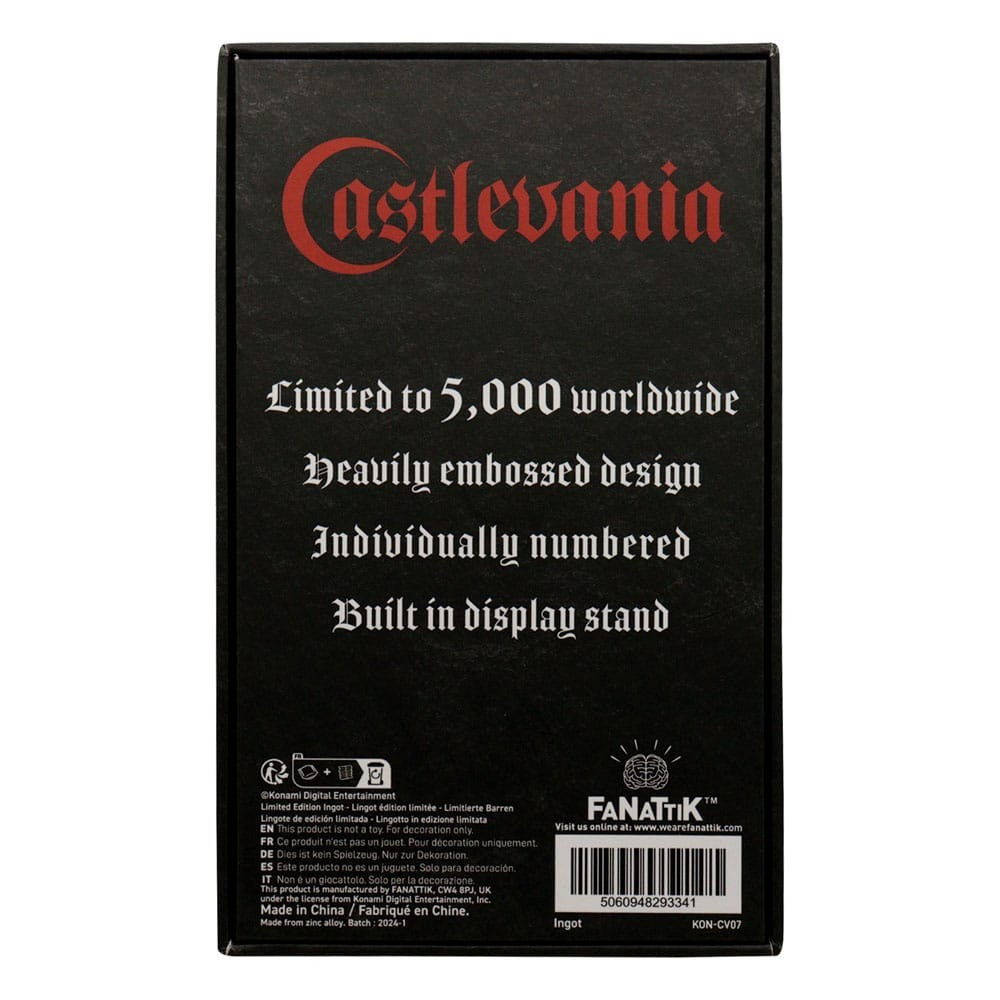 CASTLEVANIA ALUCARD SHIELD INGOT LIMITED EDITION LINGOTTO DA COLLEZIONE FANATTIK