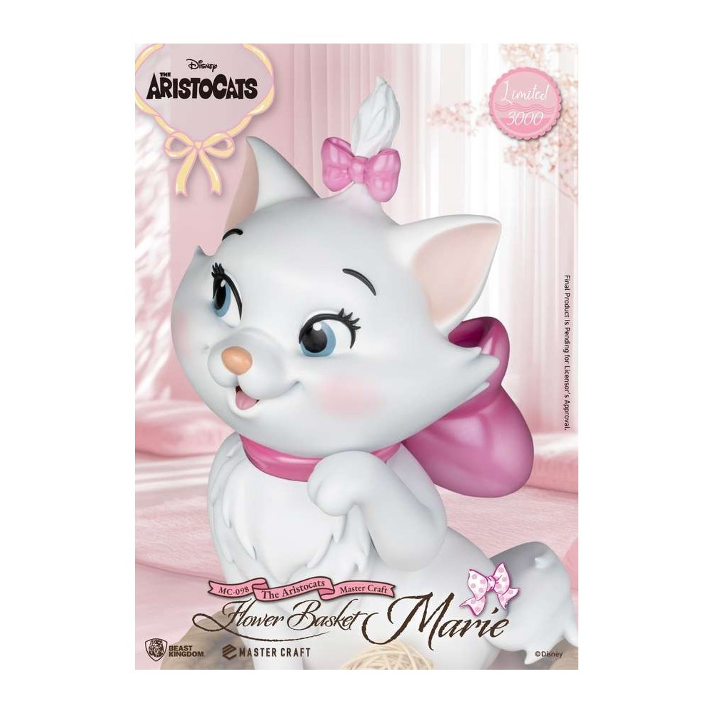 DISNEY GLI ARISTOGATTI FLOWER BASKET MARIE MASTER CRAFT STATUA IN RESINA FIGURE BEAST KINGDOM