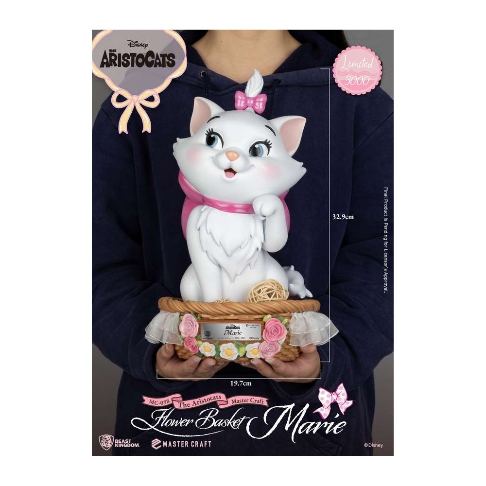 DISNEY GLI ARISTOGATTI FLOWER BASKET MARIE MASTER CRAFT STATUA IN RESINA FIGURE BEAST KINGDOM