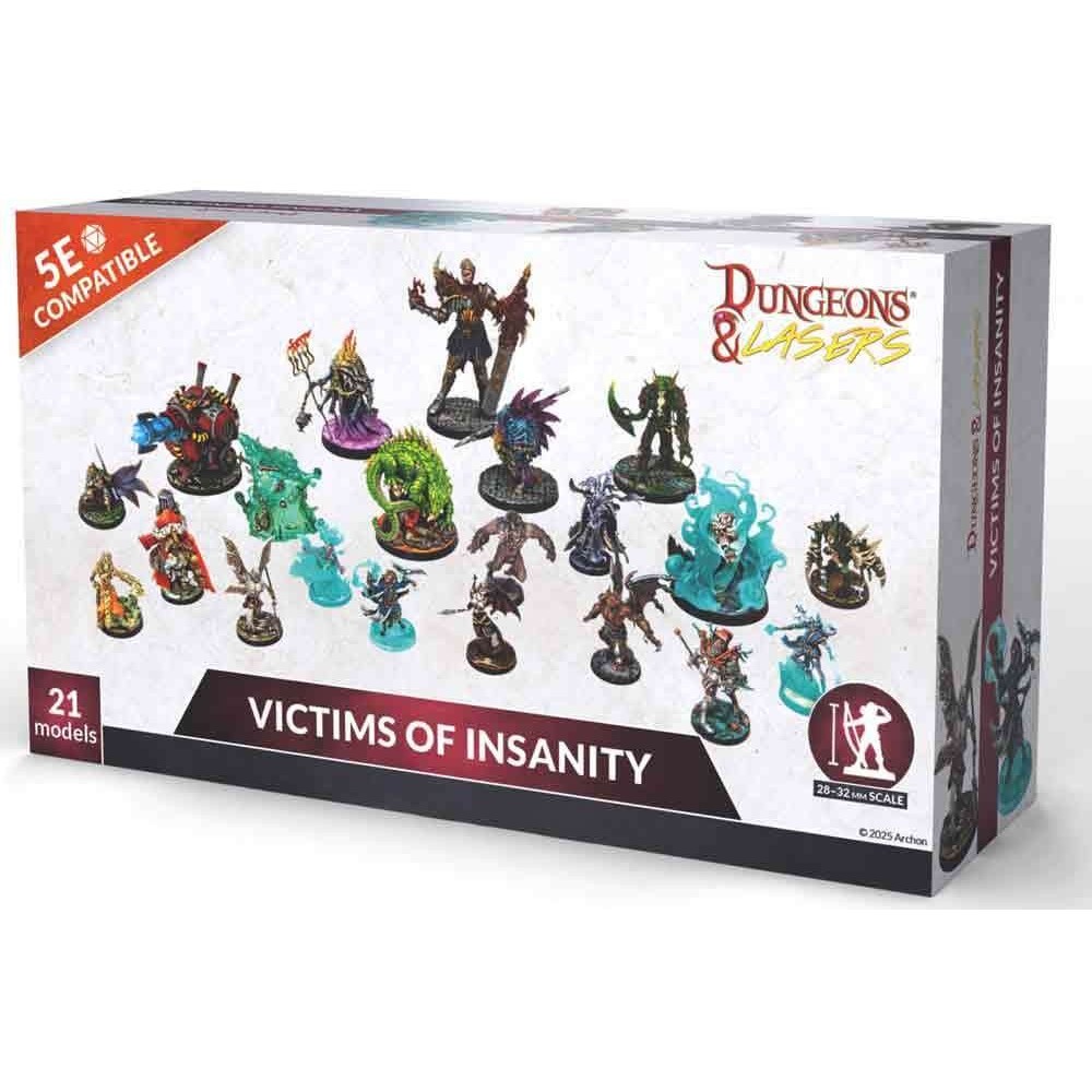 ARCHON STUDIO DUNGEONS AND LASERS VICTIMS OF INSANITY 21X SET MODELS MINIATURES FIGURES