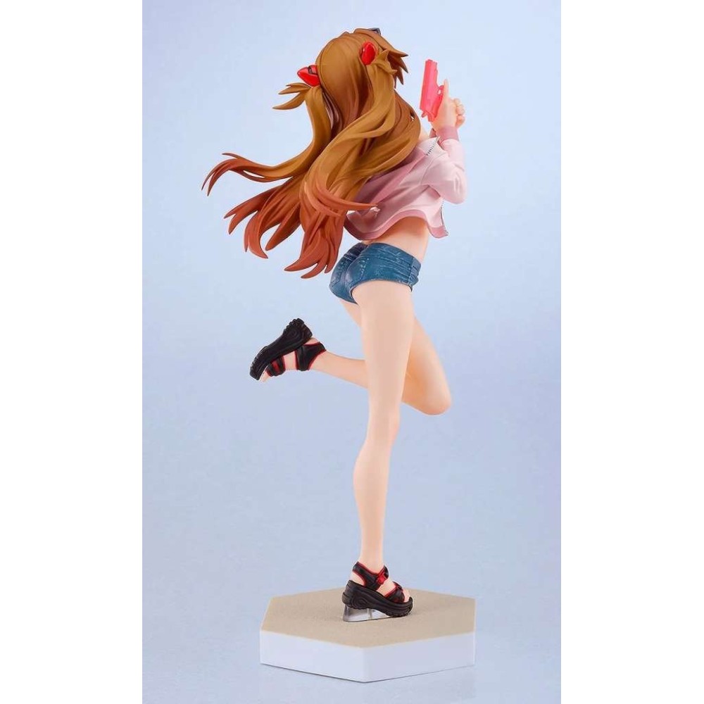 GOOD SMILE COMPANY REBUILD OF EVANGELION ASUKA LANGLEY BEACH QUEENS POP UP PARADE L SIZE STATUE PVC FIGURE