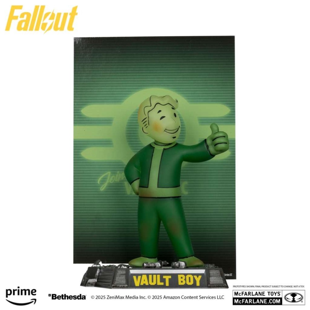 MC FARLANE FALLOUT MOVIE MANIACS VAULT BOY GLOW IN THE DARK PVC FIGURE