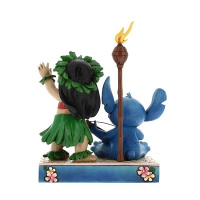 DISNEY LILO AND STITCH OHANA MEANS FAMILY STATUA FIGURE ENESCO