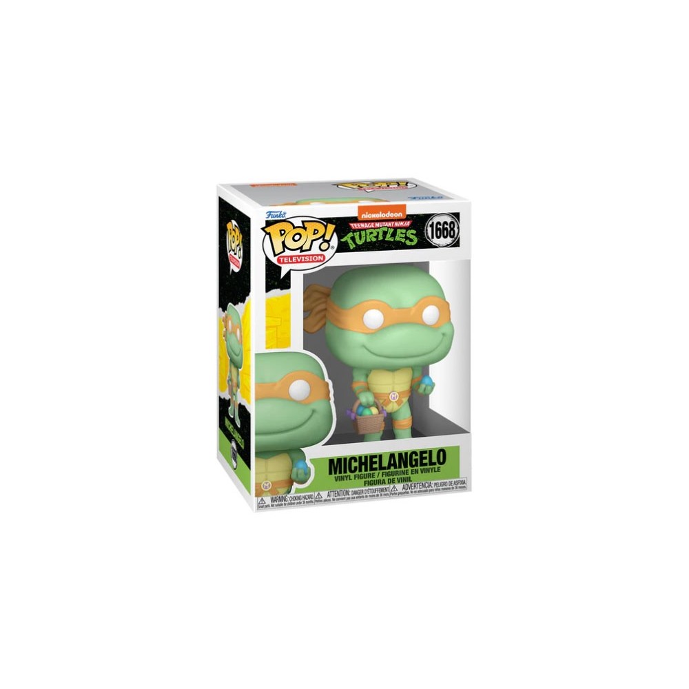 FUNKO FUNKO POP! TEENAGE MUTANT NINJA TURTLES MICHELANGELO EASTER 1668 BOBBLE HEAD KNOCKER FIGURE