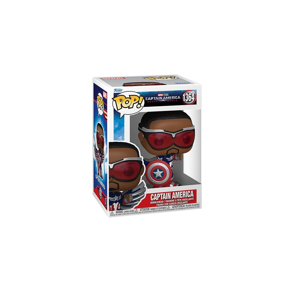 FUNKO FUNKO POP! MARVEL CAPTAIN AMERICA BRAVE NEW WORLD BOBBLE HEAD KNOCKER FIGURE