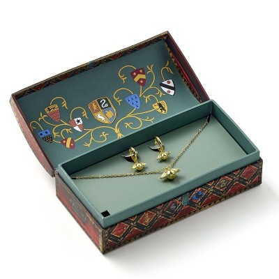 CARAT HARRY POTTER QUIDDITCH GIFT BOX WITH GOLDEN SNITCH NECKLACE AND EARRINGS