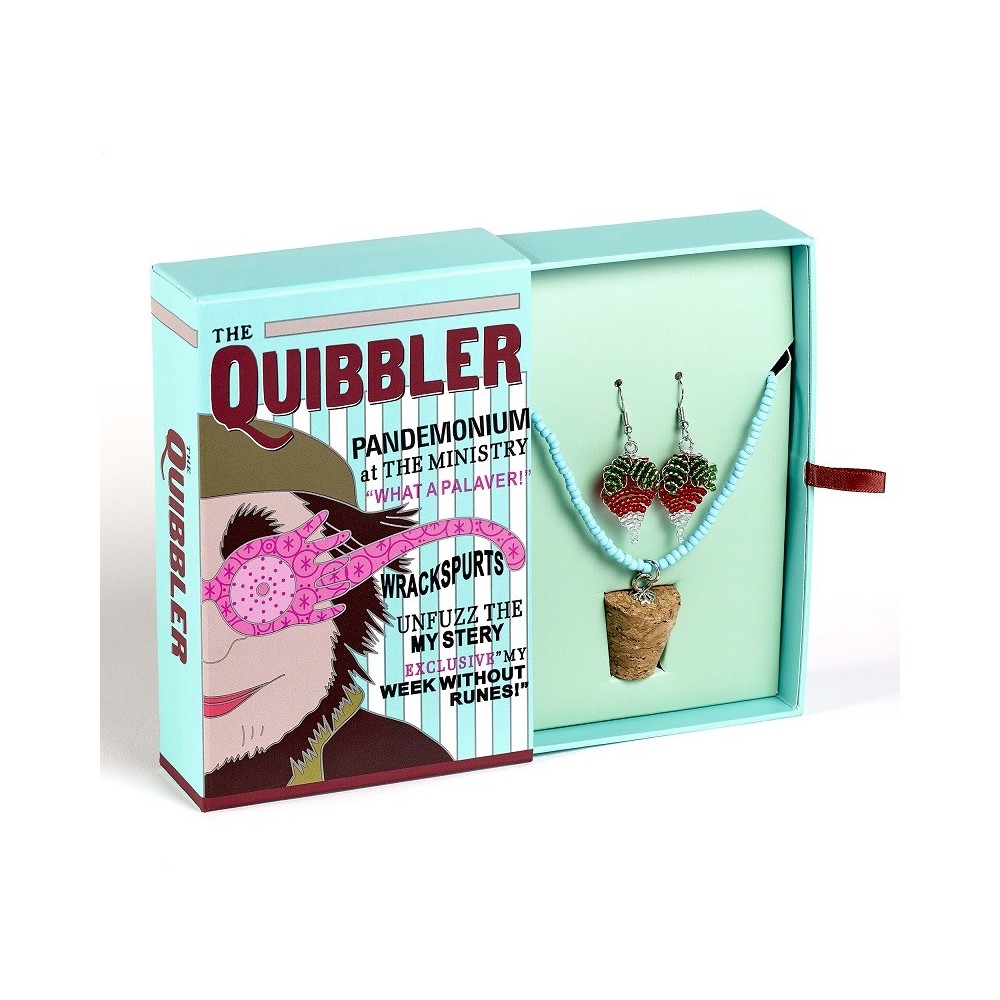 HARRY POTTER THE QUIDDLER BOX LUNA LOVEGOOD COLLANA E ORECCHINI CARAT