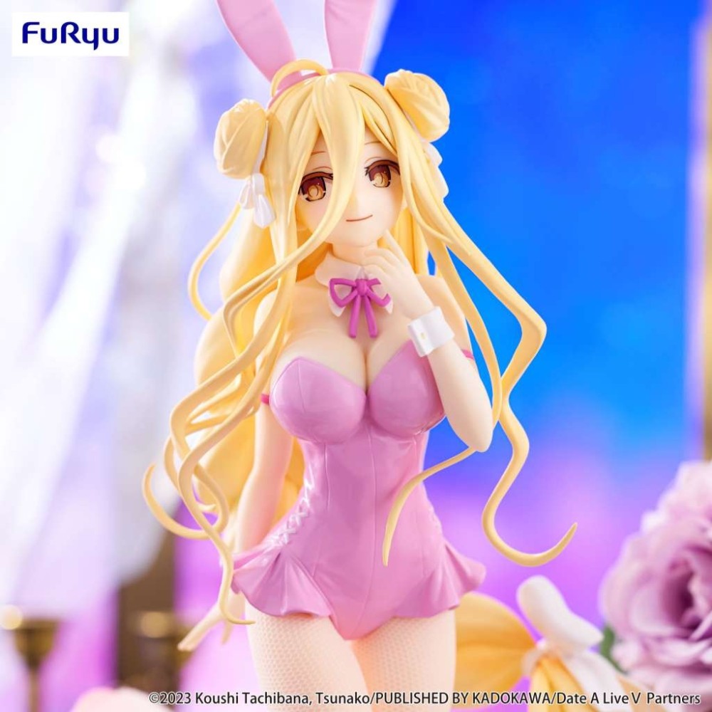 FURYU DATE A LIVE MUKURO HOSHIMIYA PINK COLOR BICUTE BUNNIES STATUE PVC FIGURE