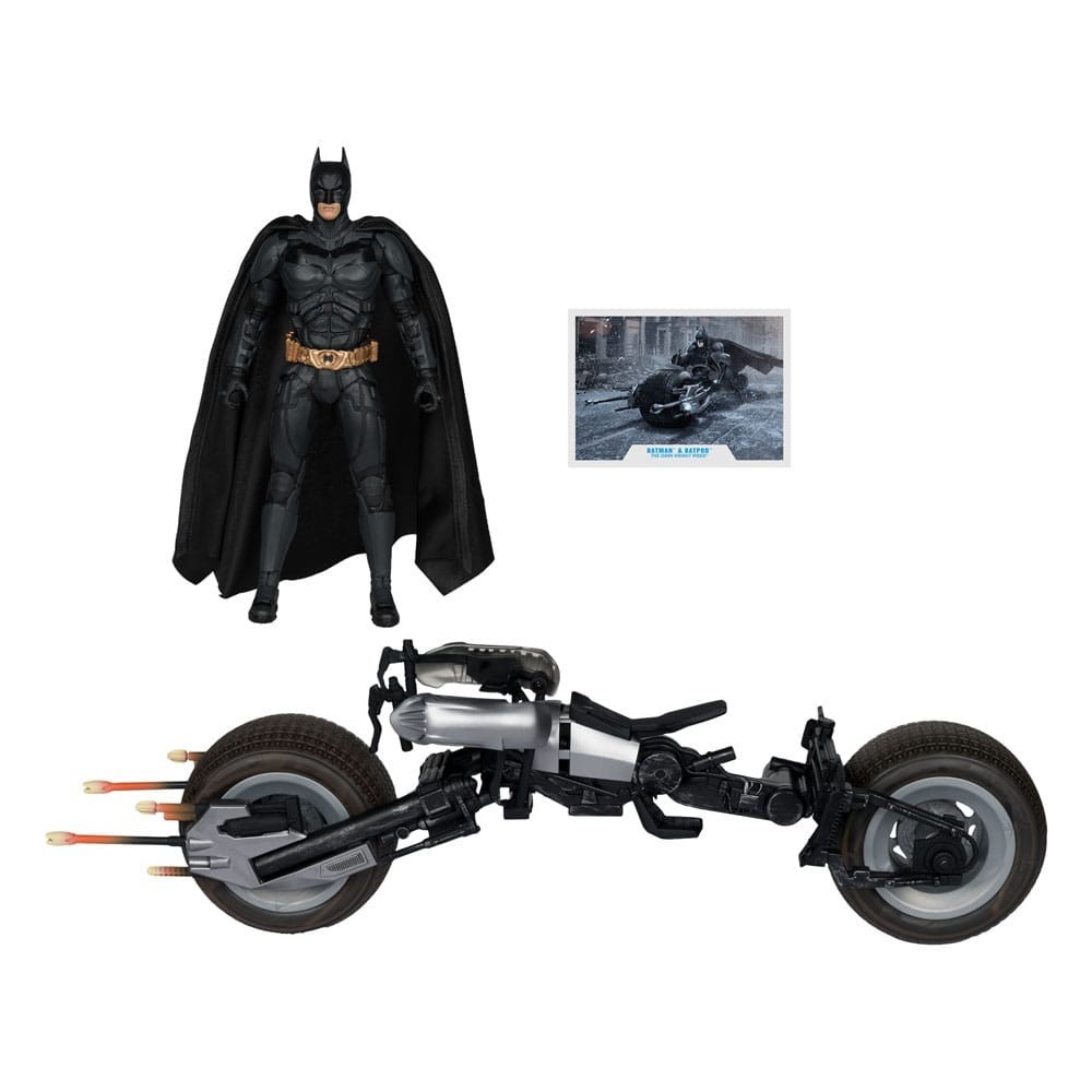 DC MULTIVERSE THE DARK KNIGHT BATMAN & BATPOD ACTION FIGURE MC FARLANE