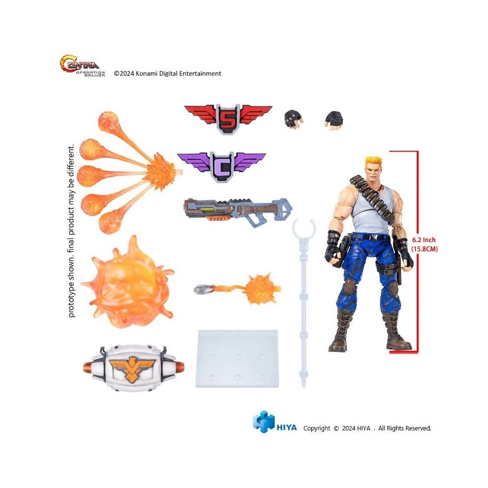 HIYA TOYS CONTRA OPERATION GALUGA EXQUISITE BASIC BILL RIZER ACTION FIGURE