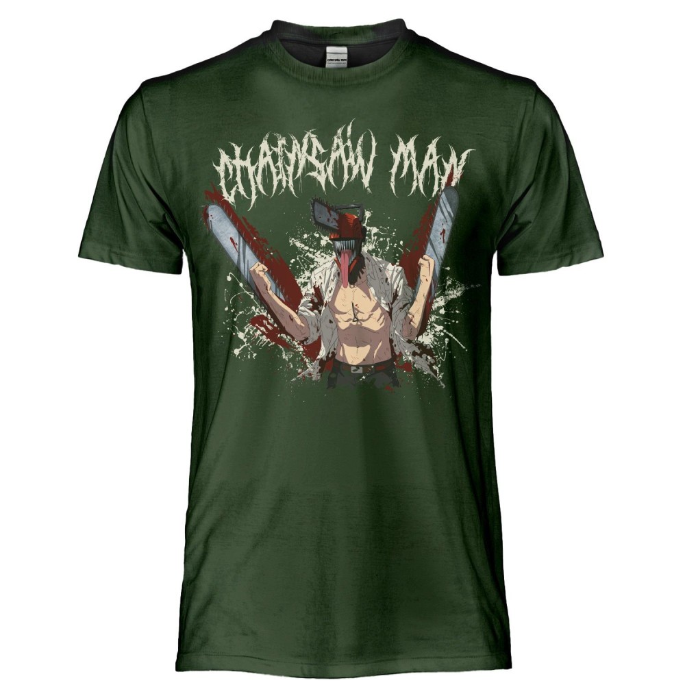 T SHIRT CHAINSAW MAN GREEN