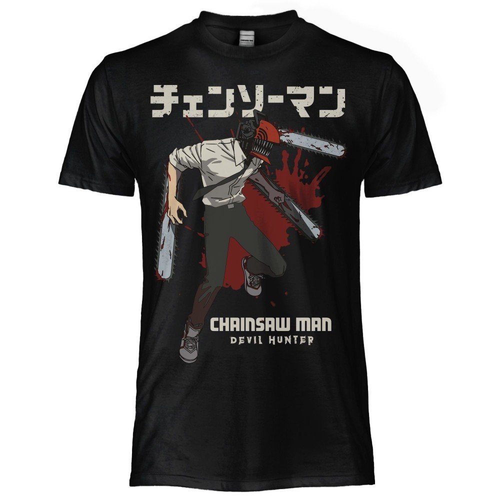 T SHIRT CHAINSAW MAN DEVIL HUNTER
