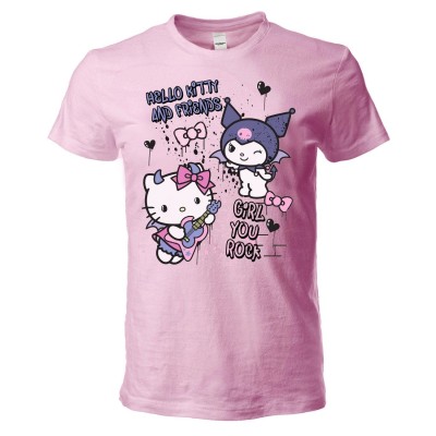 MAGLIA T SHIRT HELLO KITTY AND FRIENDS GIRL YOU ROCK
