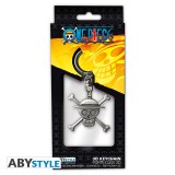 ONE PIECE 3D METAL KEYCHAIN SKULL PORTACHIAVI LOGO LUFFY ABYSTYLE