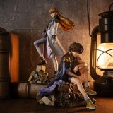 MEGAHOUSE MOBILE SUIT GUNDAM WING ALPHA X OMEGA HEERO YUI & RELENA STATUE 1/8 FIGURE