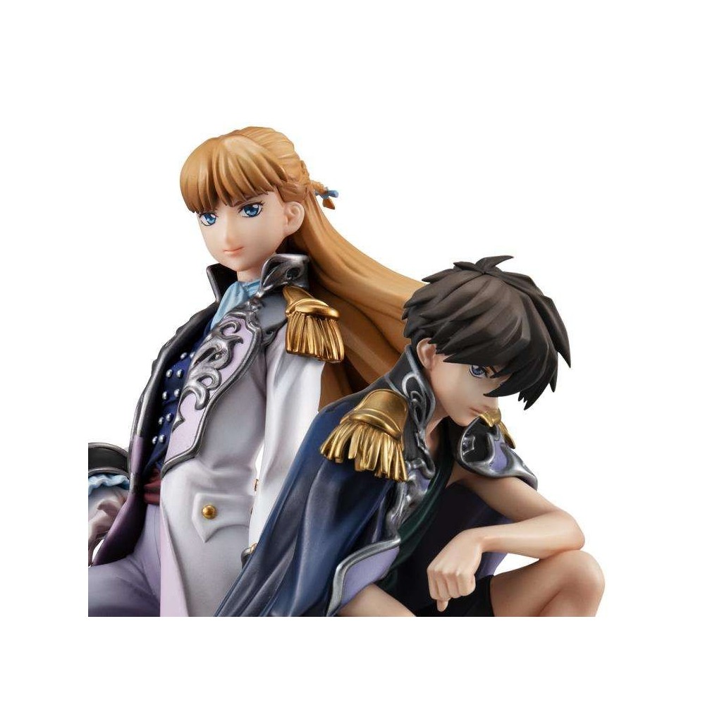 MEGAHOUSE MOBILE SUIT GUNDAM WING ALPHA X OMEGA HEERO YUI & RELENA STATUE 1/8 FIGURE